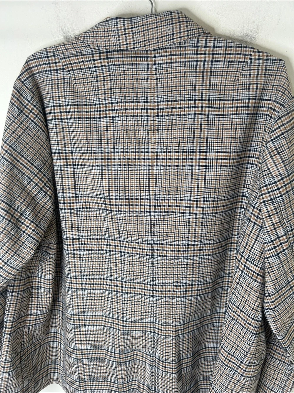 NWT J. JILL Brown Mendocino Houndstooth Plaid One Button Closure Blazer Size XL